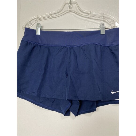Nike Swim Board Shorts Size L Midnight Navy Blue Women’s Pull On - Picture 3 of 12